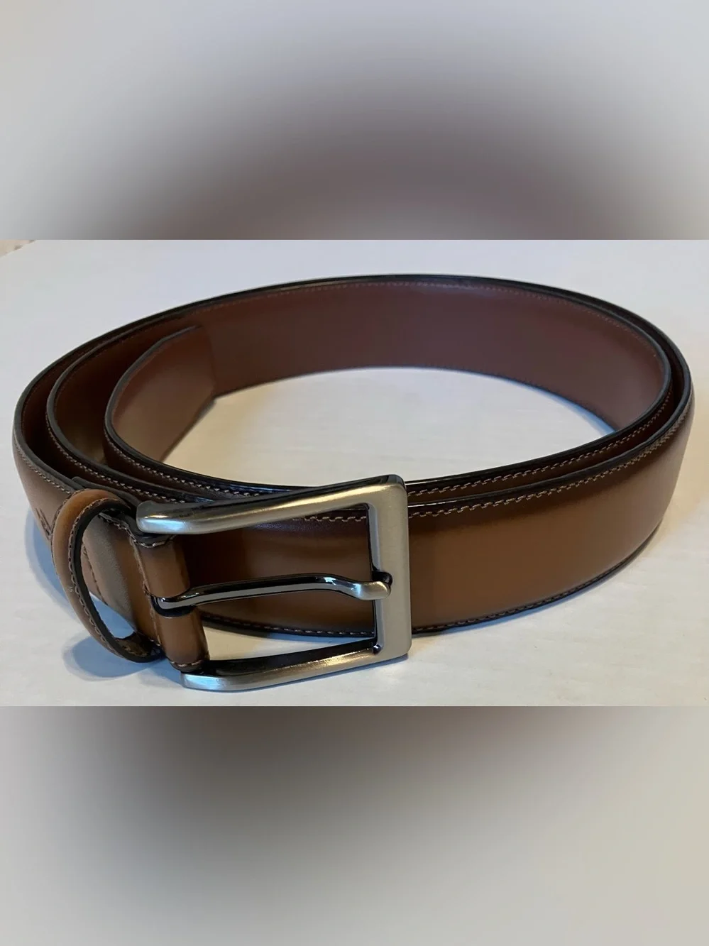 Penguin Brown Leather Belt Sz 42